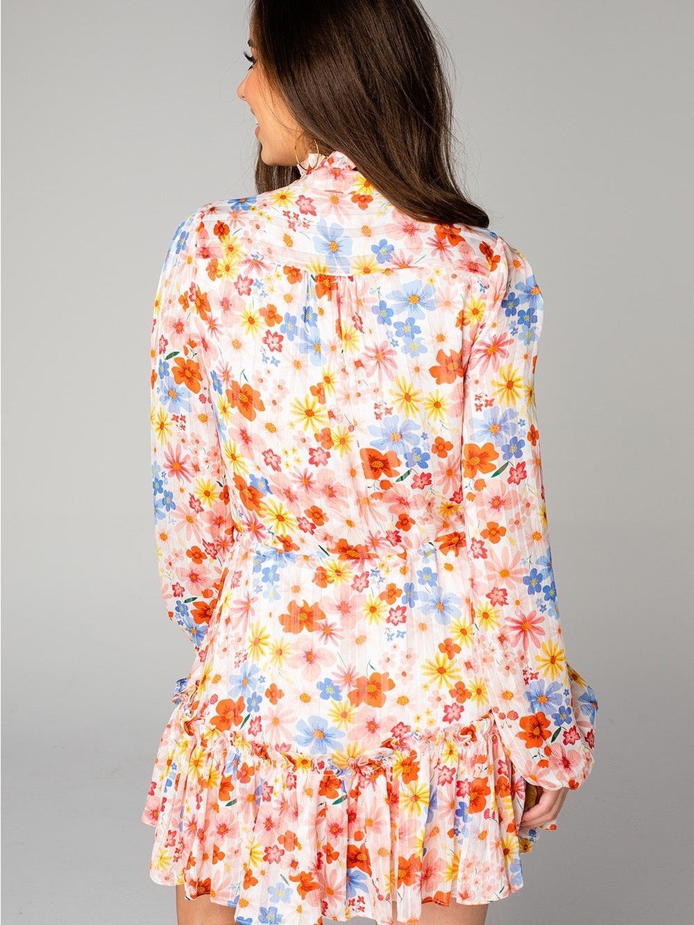 Buddy Love Grace Long Sleeve Mini Dress- Wild Flower - Picture 4 of 7